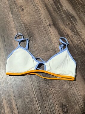 💙🤍🧡 L*SPACE Gemma Ribbed Bikini Top 🧡🤍💙